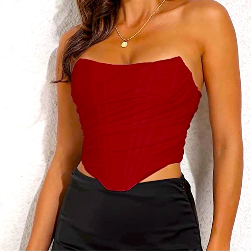 Zip up corset top